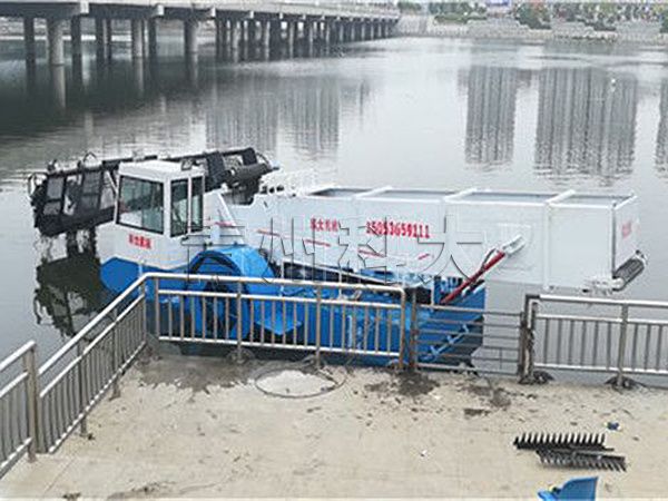 日照莒縣割草船工作現(xiàn)場