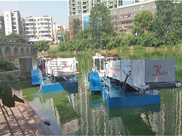 全自動水草打撈船江蘇豐縣工作現(xiàn)場