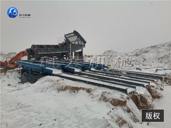 煙臺移動淘金設備現場